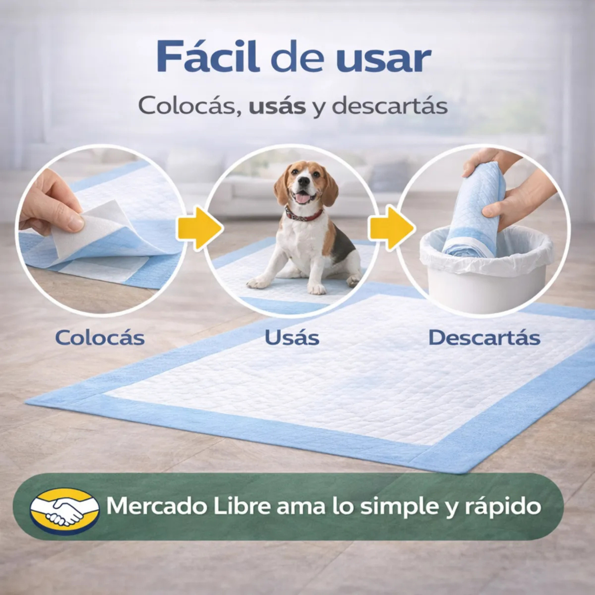 Pañales de Entrenamiento Para Mascotas Talle S al XL