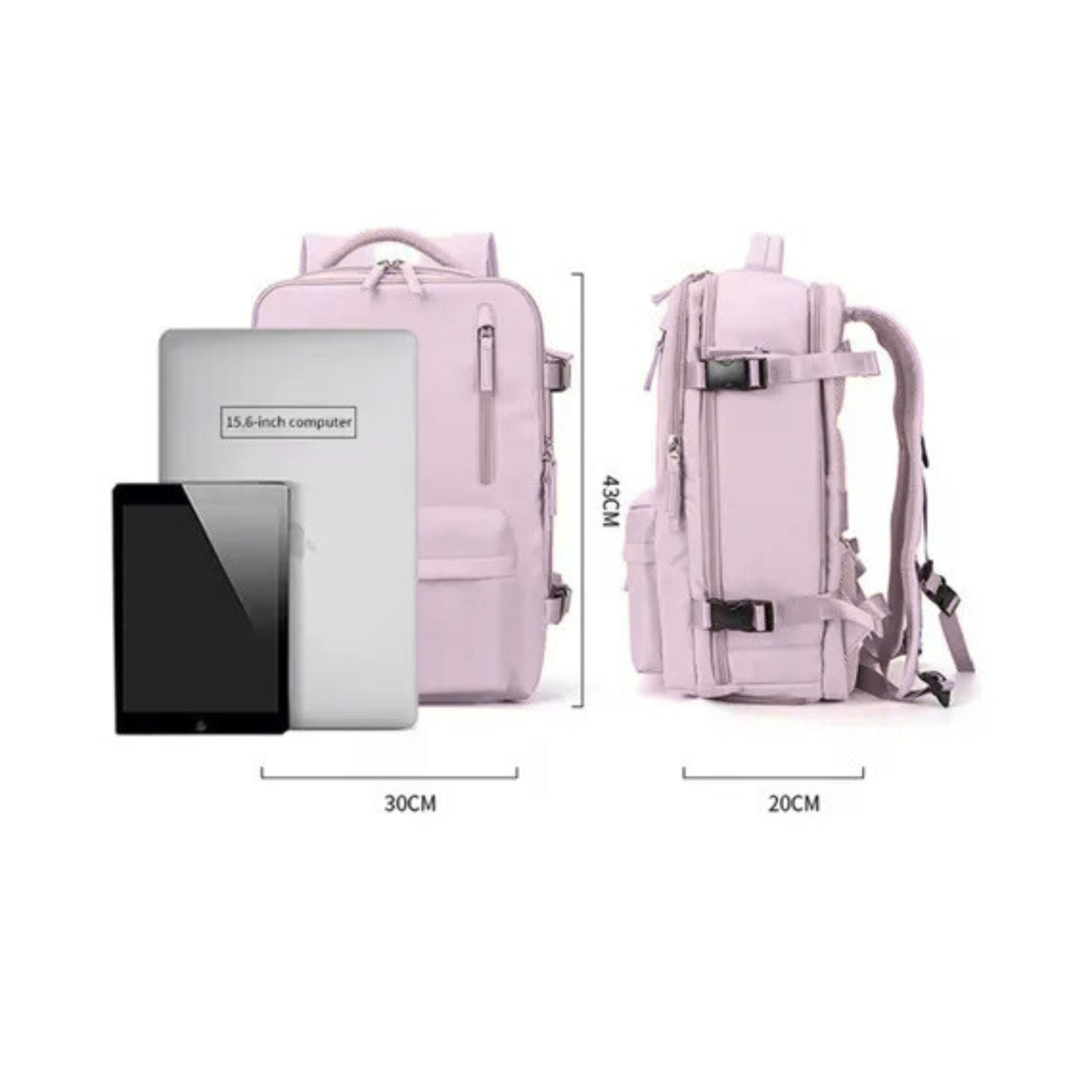 Mochila Viaje Carry On Viral Notebook Aprobada para Avión Lila