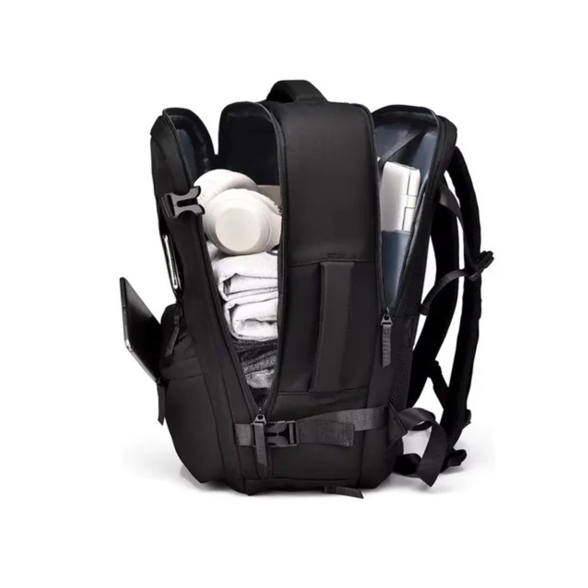 Mochila Viaje Carry On Viral Notebook Aprobada para Avión Mochila color Negro