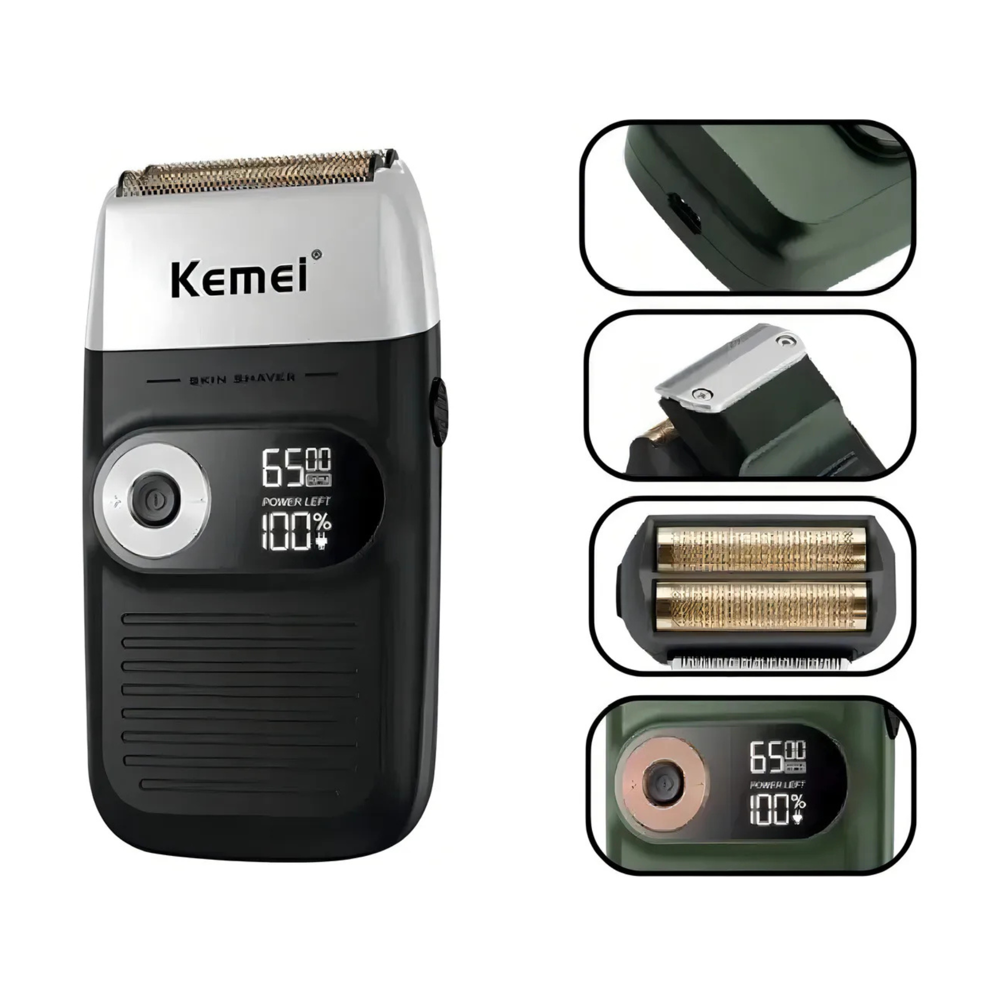 Afeitadora Kemei KM-2026 negra