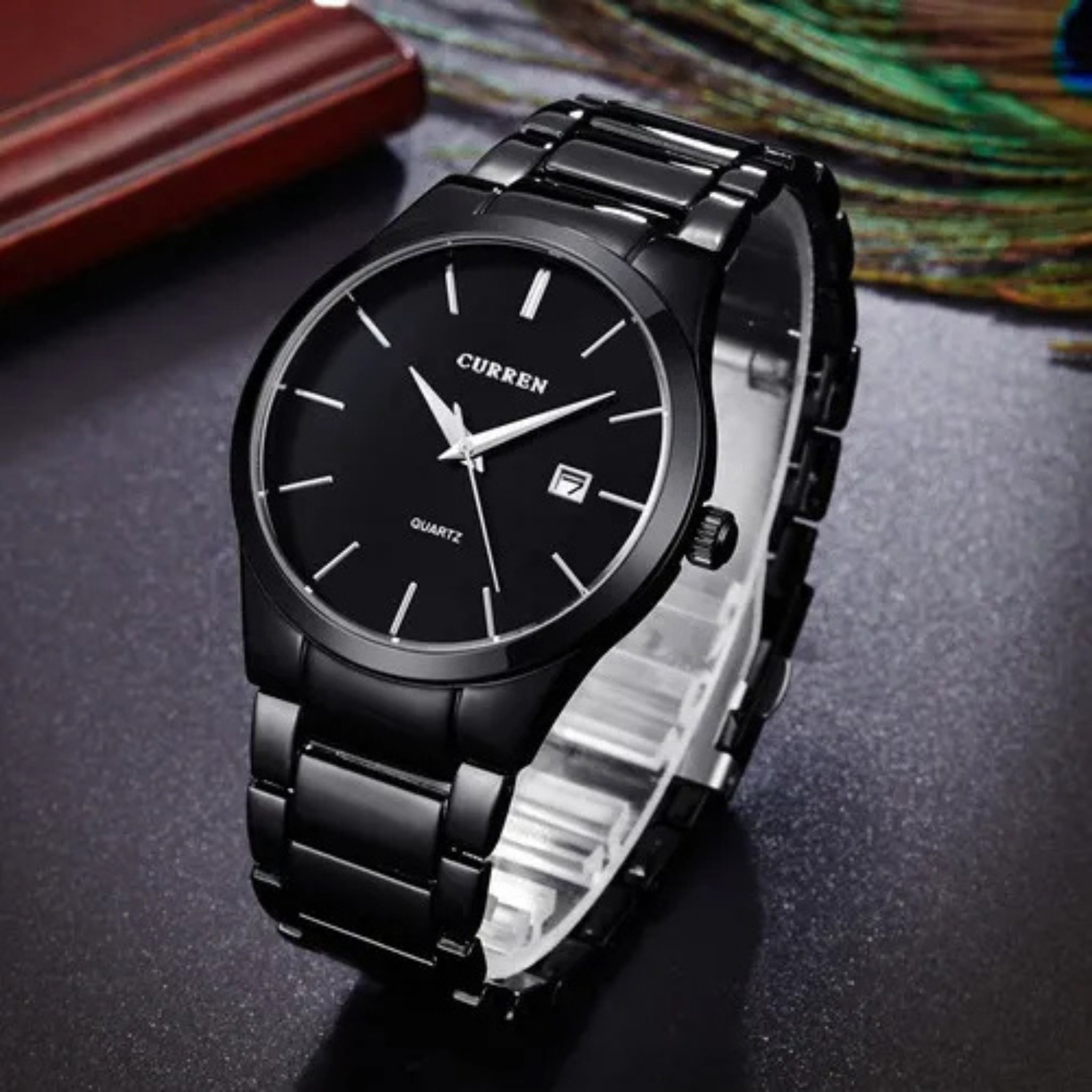 Reloj Curren Clásico 8106 de acero inoxidable para hombre color Negro
