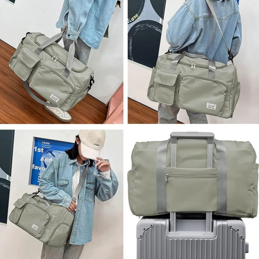 Bolso deportivo de viaje o gimnasio color Gris