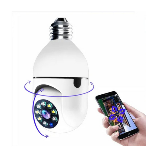 Cámara De Seguridad Vigilancia Lampara Wifi Premium HD