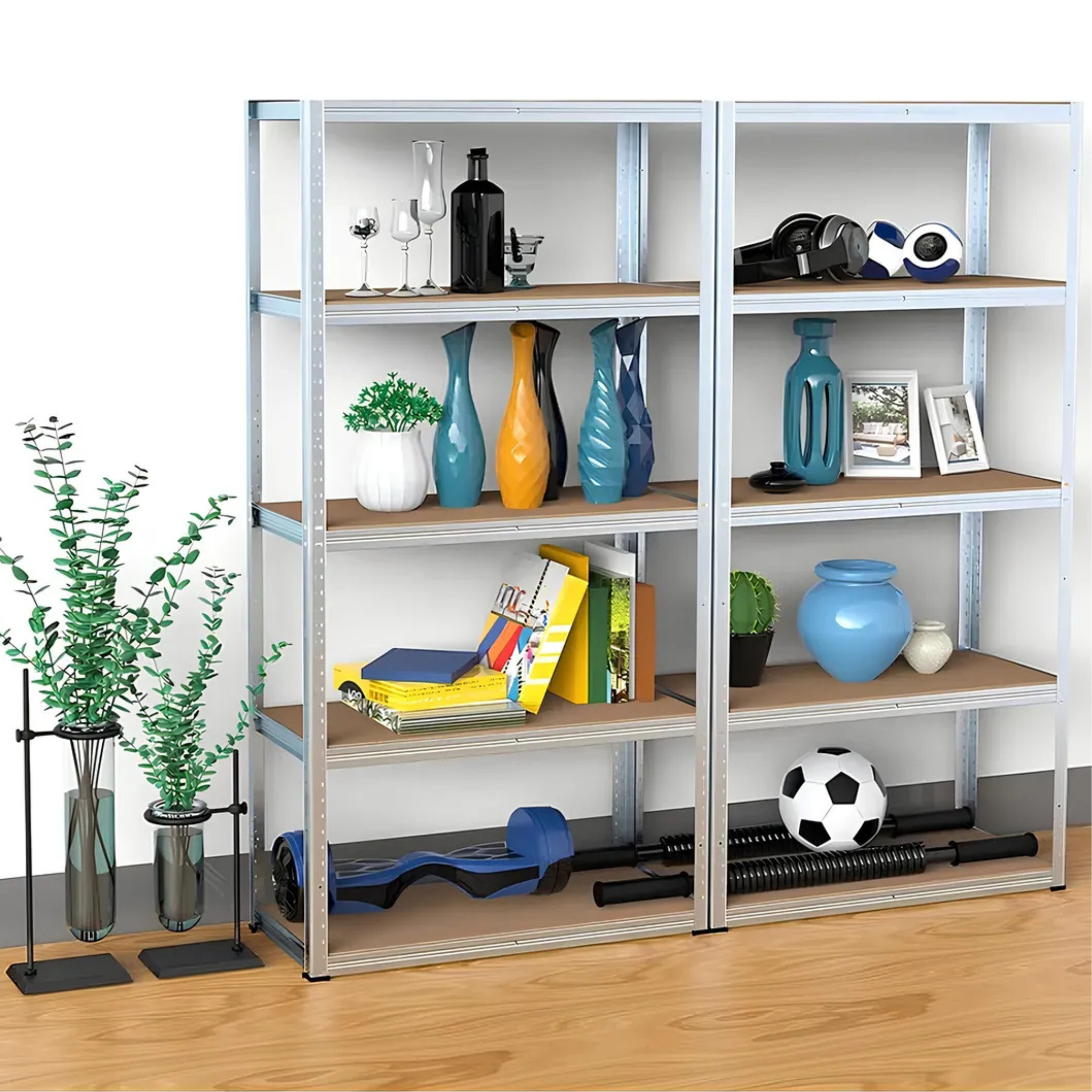 Kit 3 Estanterías Metálicas Encastrable