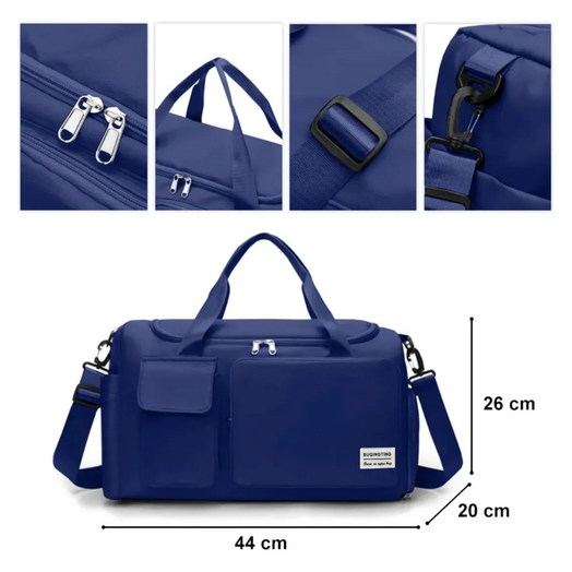 Bolso deportivo de viaje o gimnasio color Azul