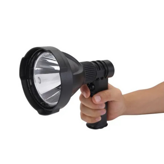 Reflector Led Pistola de Luz Recargable 800 Metros Linterna Negro Luz Blanco