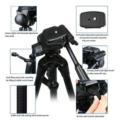 Trípode Profesional con Soporte Para Celular