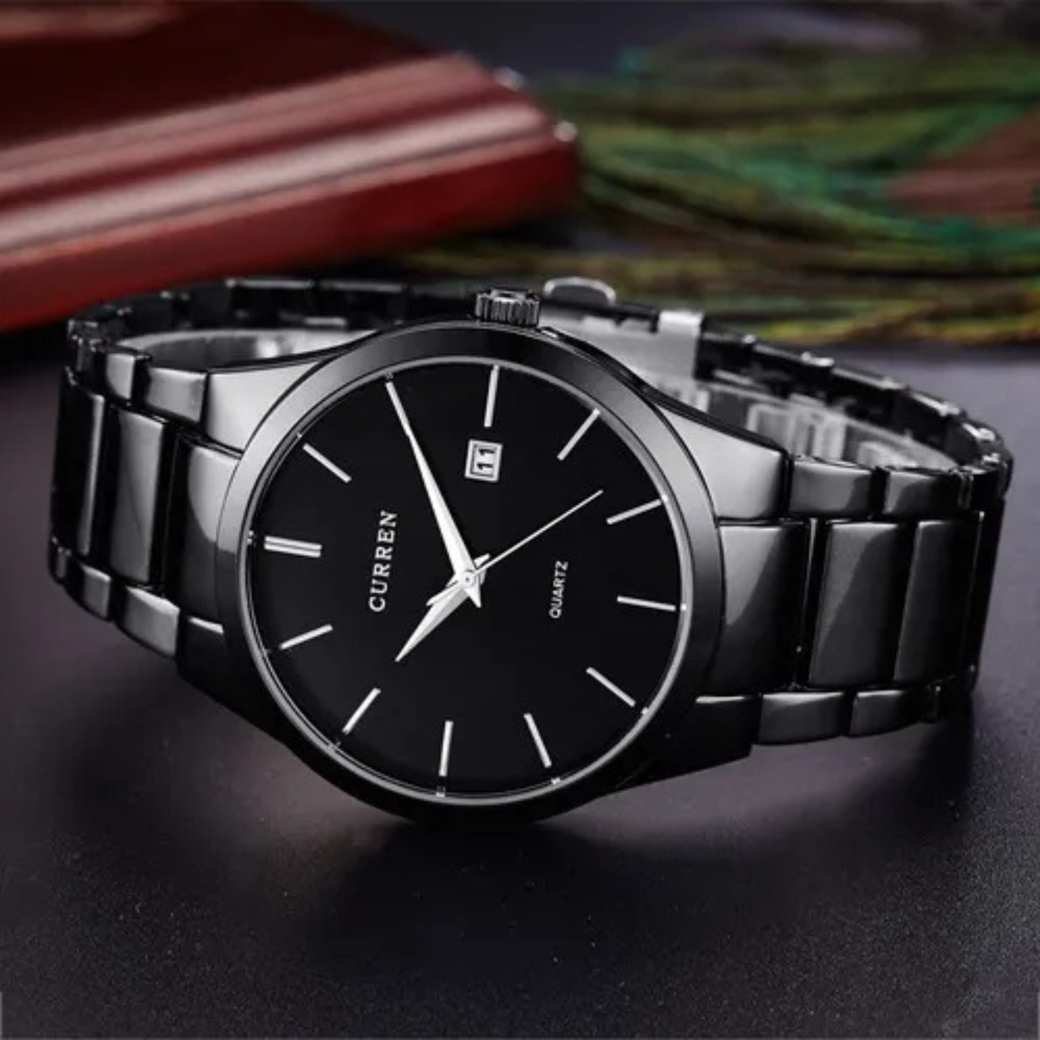 Reloj Curren Clásico 8106 de acero inoxidable para hombre color Negro