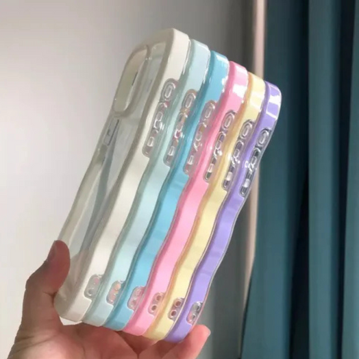 Funda Protector Case Diseño Olas Para Iphone 11/12/13/14/15 Lila Iphone 11 Diseño Olas Para Iphone