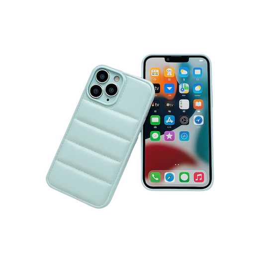 Funda Reforzada Protección para tu Iphone Case Puffer color Verde