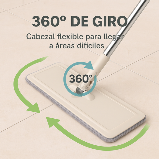 Mopa Trapeador Limpia Pisos con Balde Doble