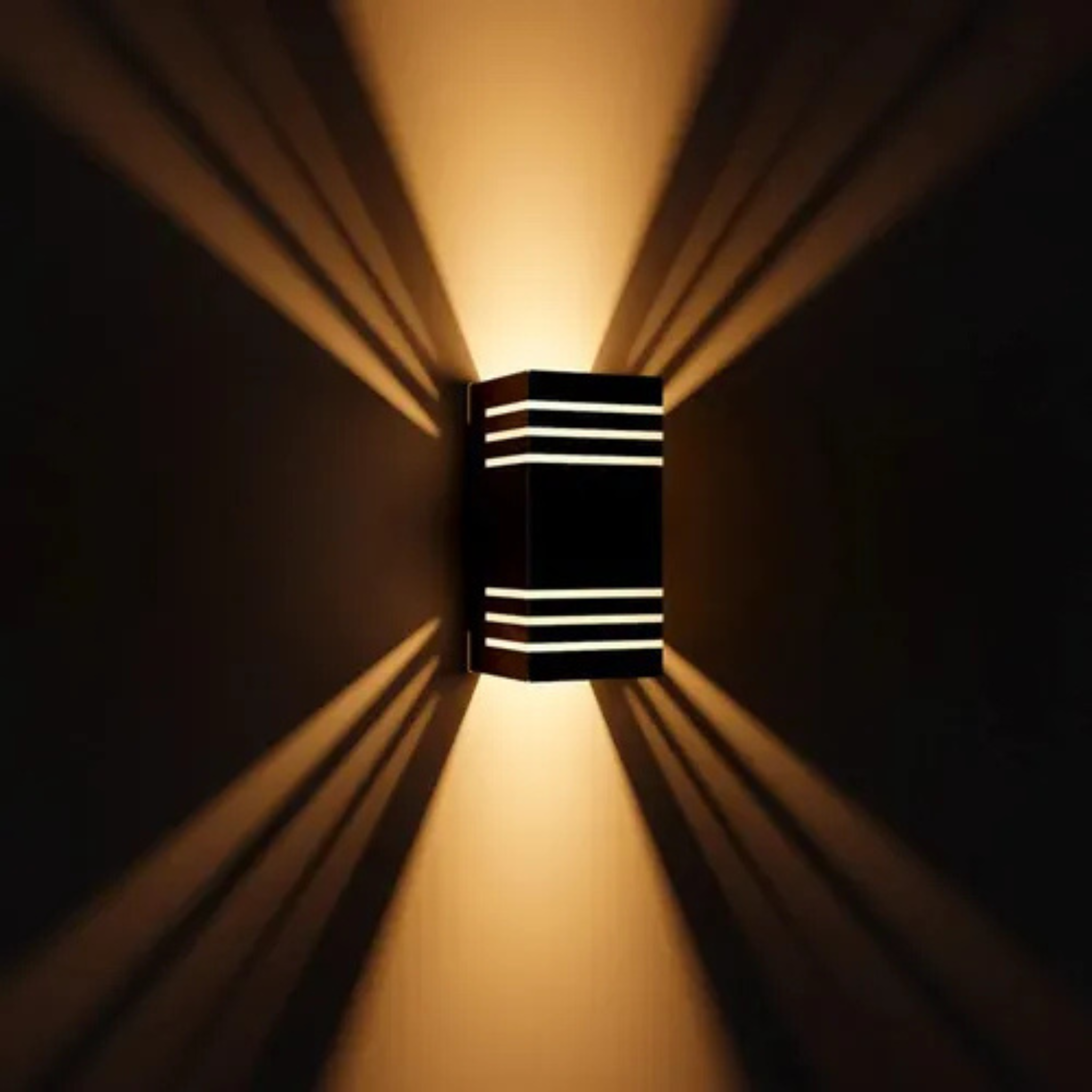 Aplique Spot Exterior Led Integrada Bidireccional Aluminio color Negro