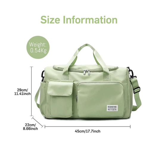Bolso deportivo de viaje o gimnasio color verde