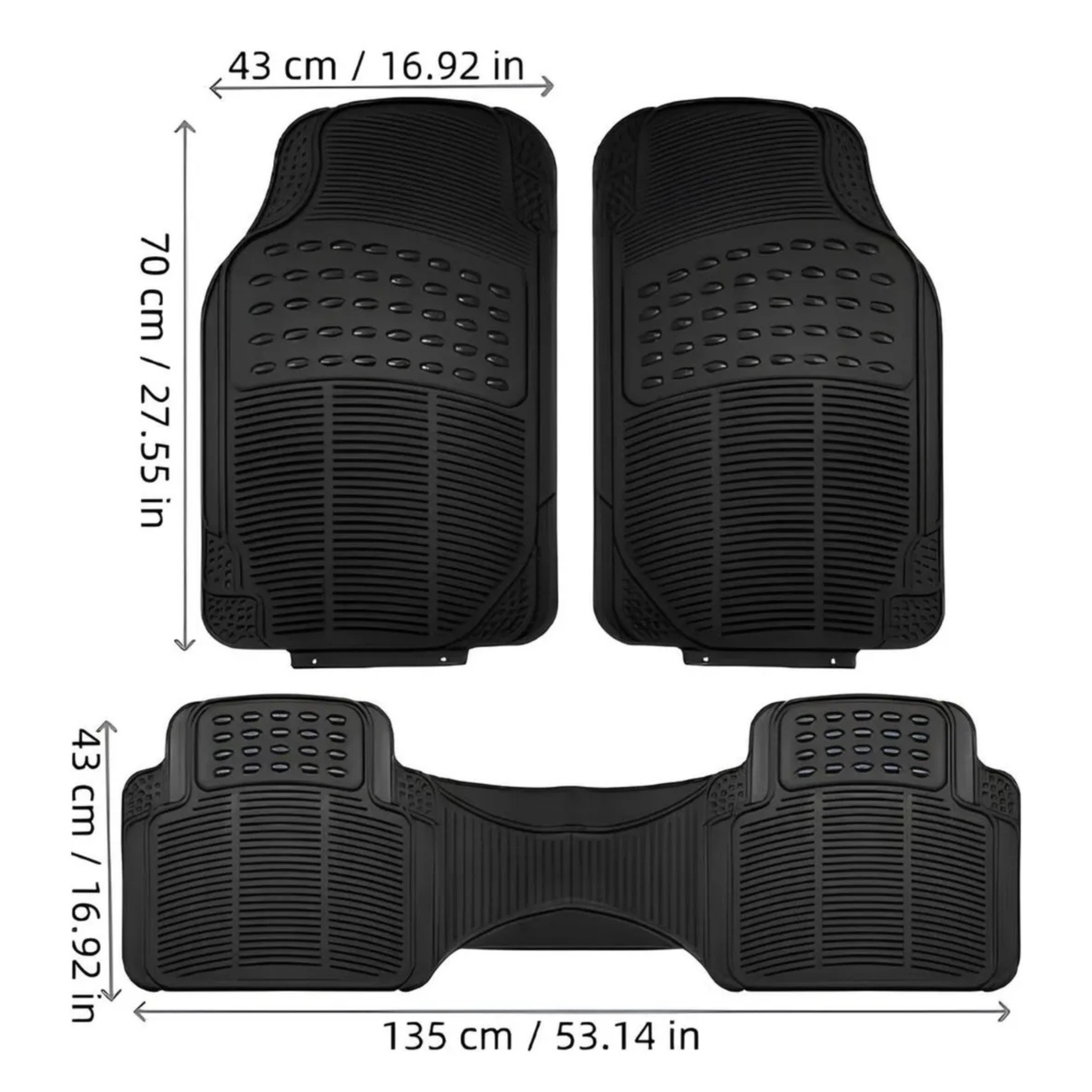 Alfombras De Goma Universales Para Auto Camioneta Antidesliz