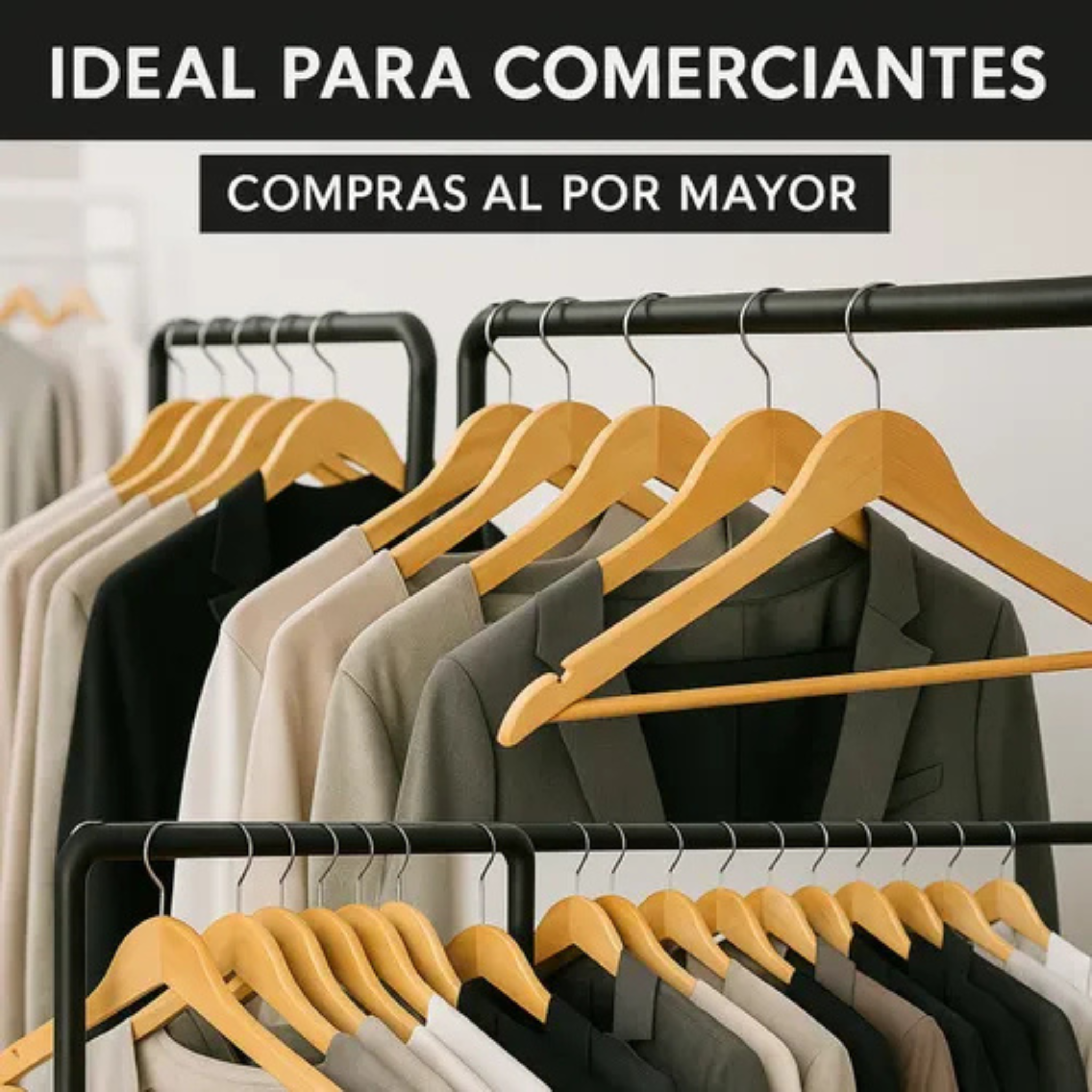 Pack De 10 Perchas De Madera Calidad Premium Resistentes Marrón Claro