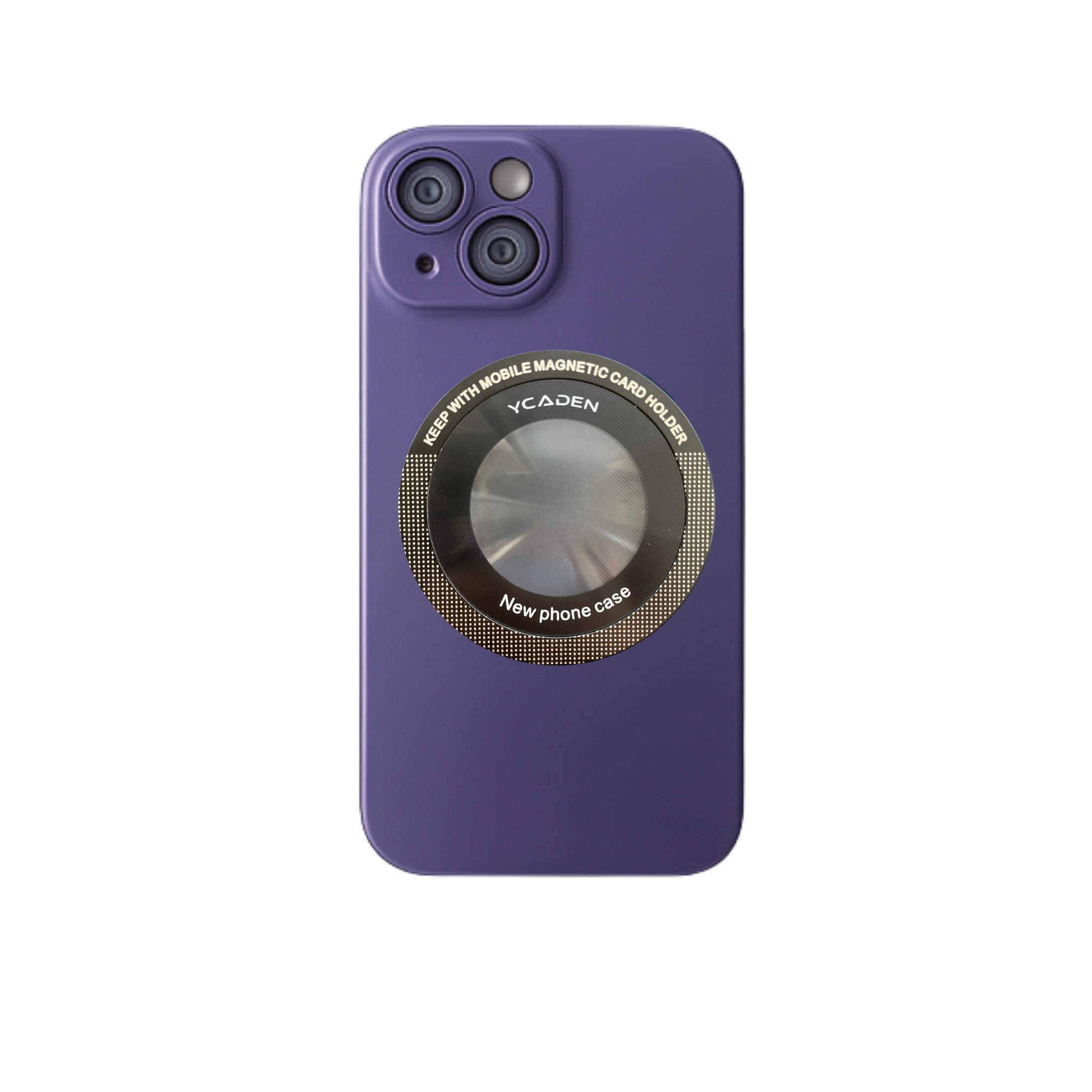 Funda Protectora Magsafe para Iphone Case Metálico Caden Color Lila