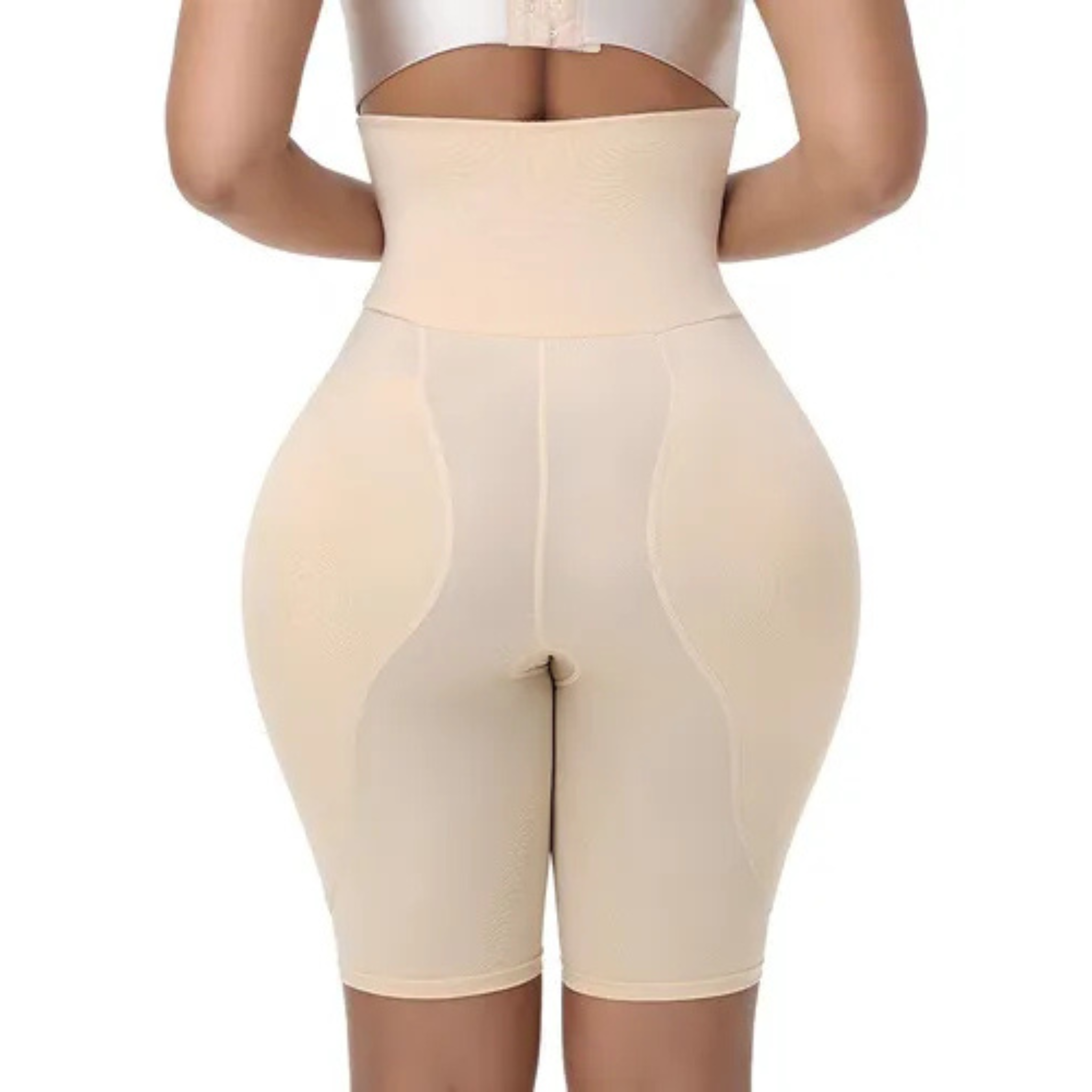 Faja Moldeadora Short Bermuda Cintura Alta Levanta Glúteos Color Negro&Beige cod 1646