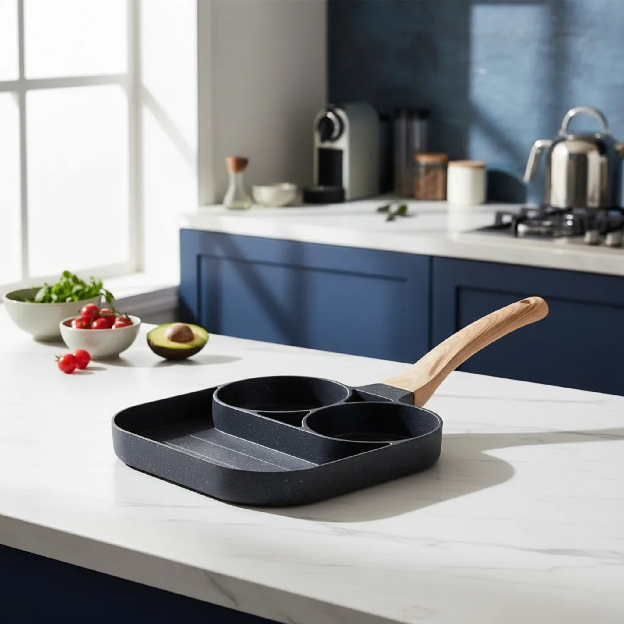 Sarten Antiadherente 3 compartimentos