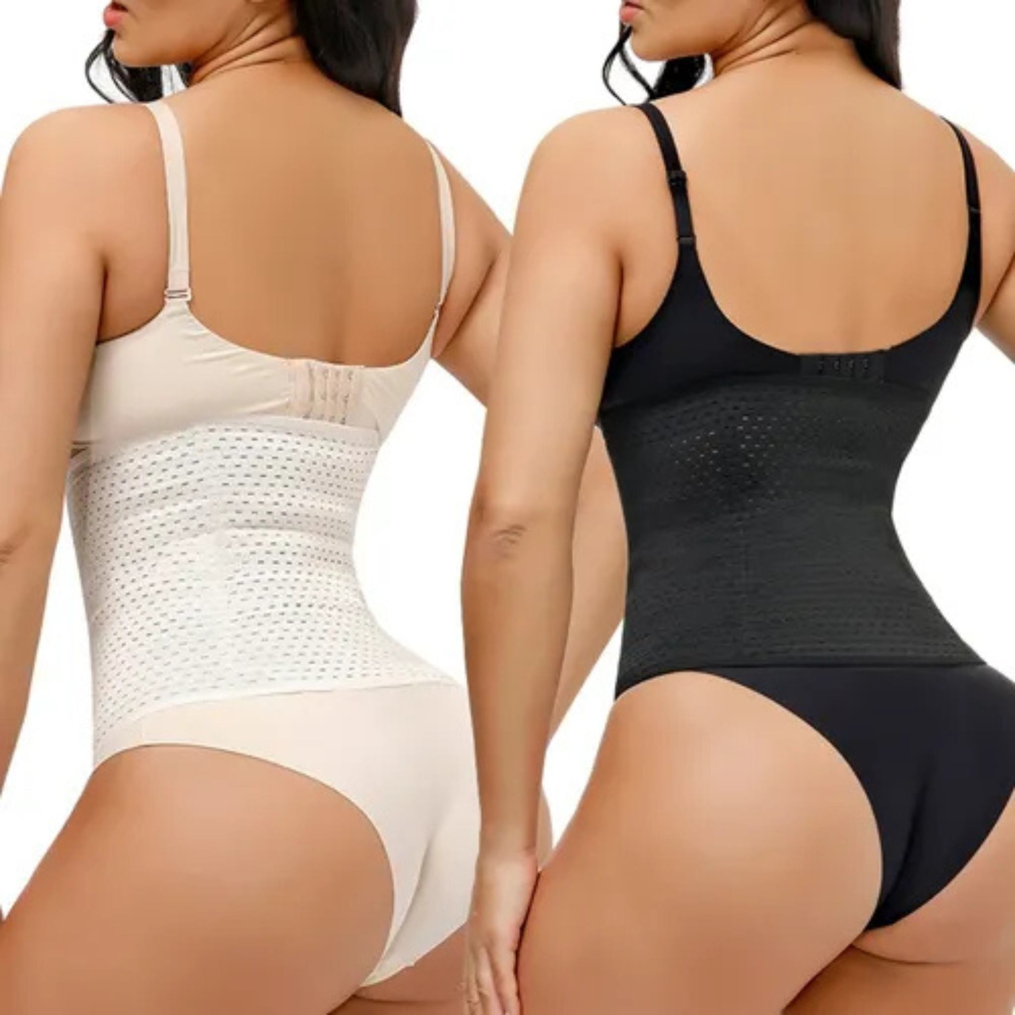Faja Corset Modelador Reductor Cintura Con Ballenas M hasta 3XL Negro&Beige cod 2566