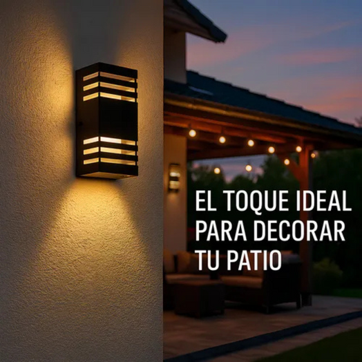 Aplique Spot Exterior Led Integrada Bidireccional Aluminio color Negro