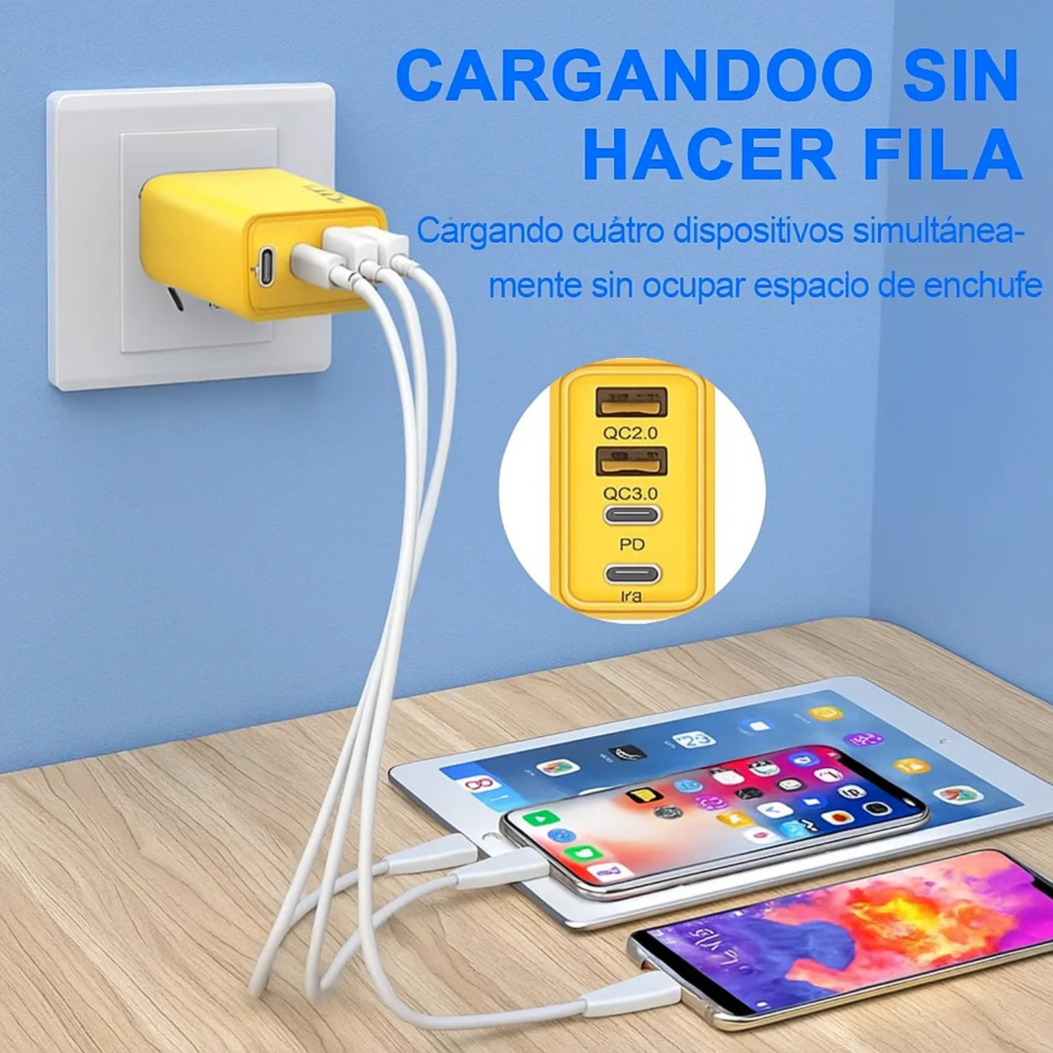 Cargador 120w Usb-c Carga Rápida Universal