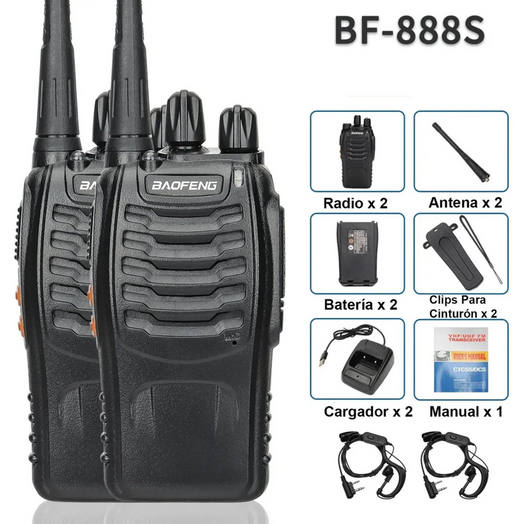 Radios Walkie-talkie Baofeng BF 888S kit de 2 radios Bandas UHF