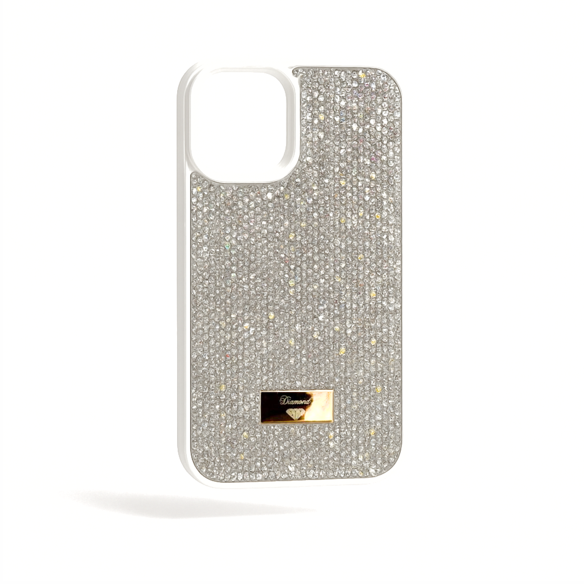 Funda Para Iphone Diamond Case con Brillos color Blanco