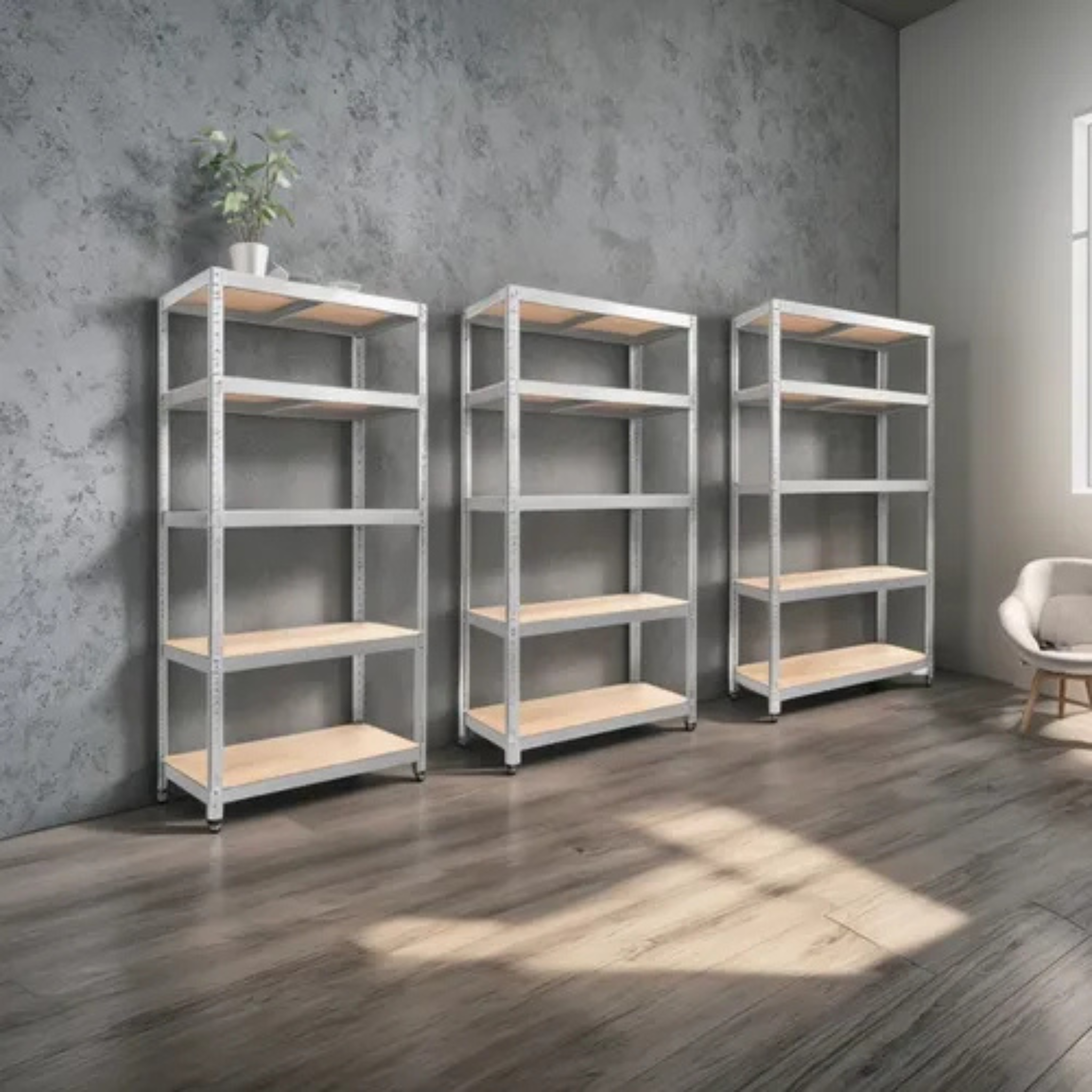 Kit 2 Estanteria Metalica Armado Fácil 5 Estantes