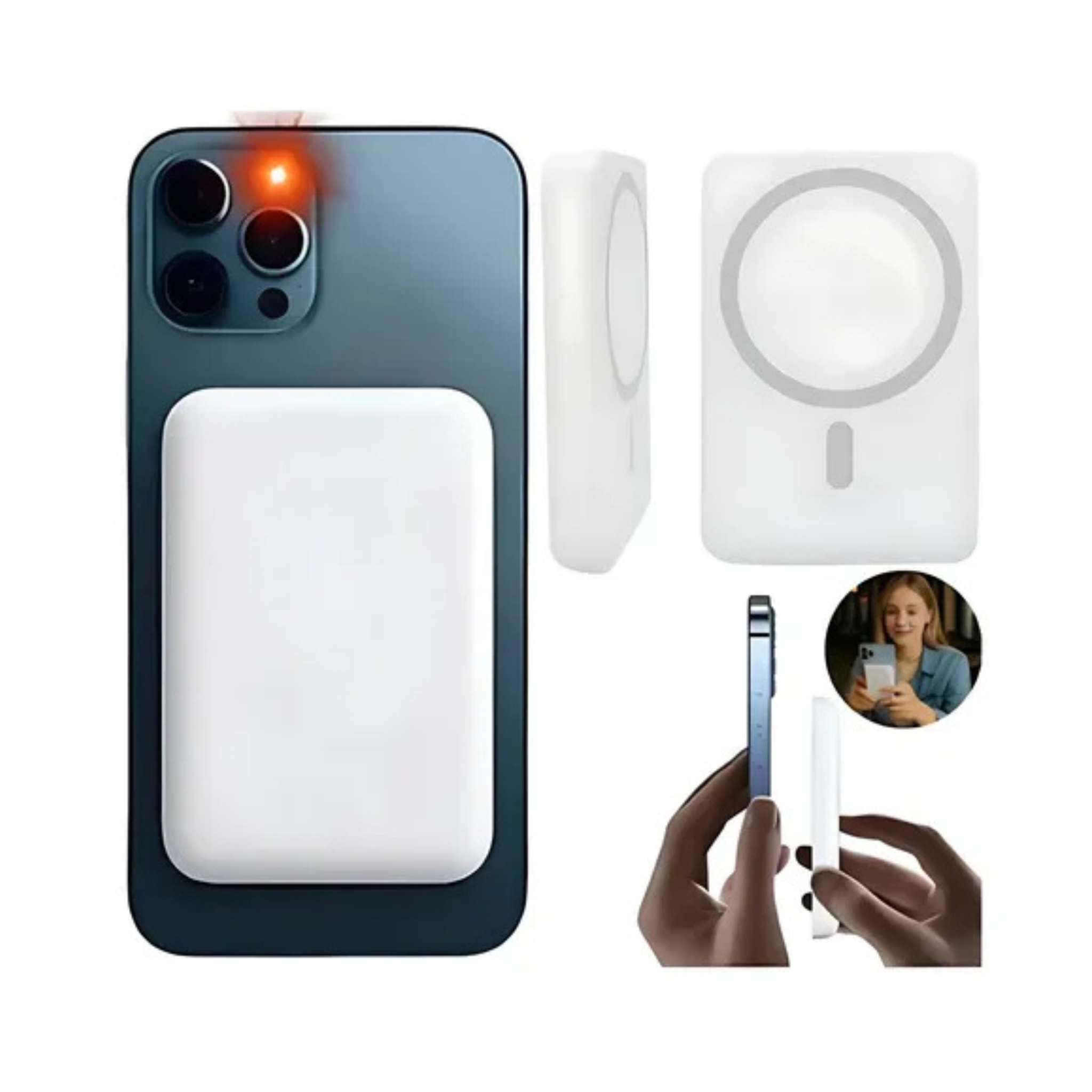 Power Bank Batería Portátil Magnética 3000 Mah Para Iphone