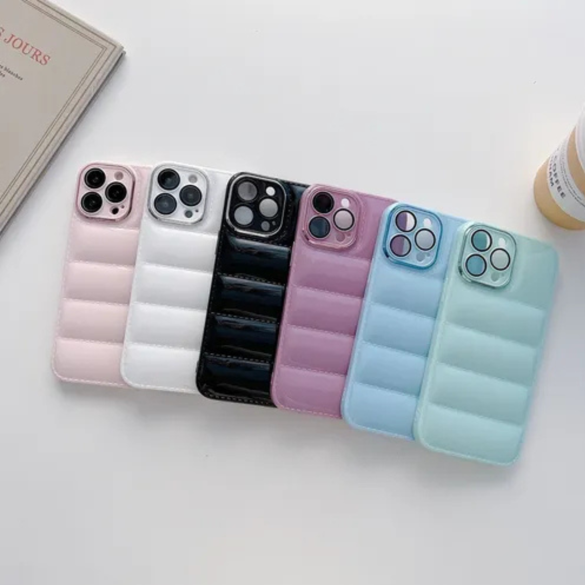 Funda Reforzada Protección para tu Iphone Case Puffer color Rosa