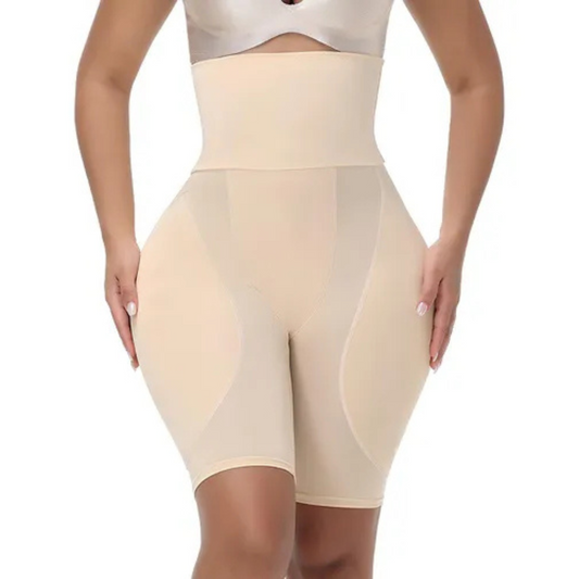 Faja Moldeadora Short Bermuda Cintura Alta Levanta Glúteos Color Negro&Beige cod 1646