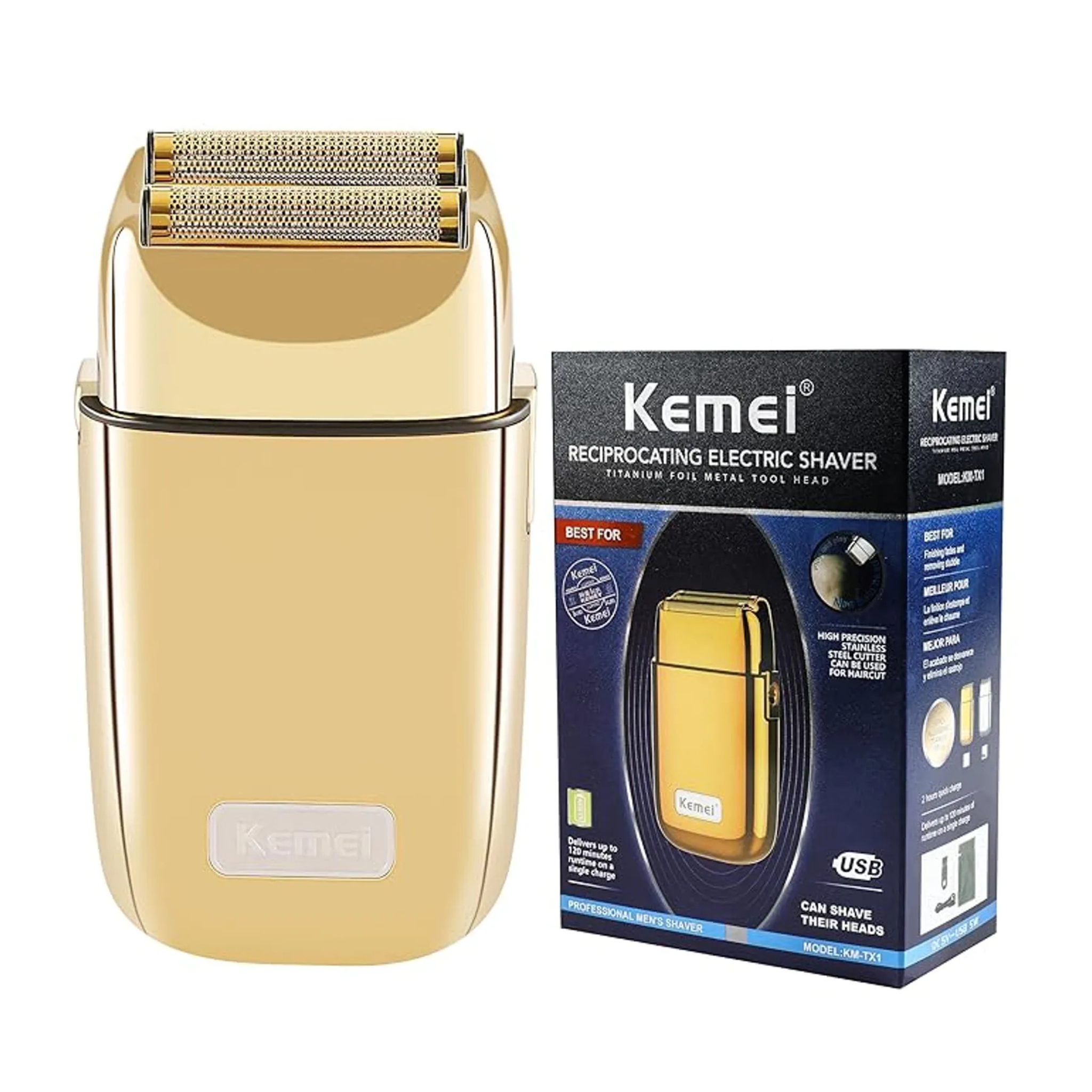 Kemei Shaver KM-TX1 afeitadora dorada