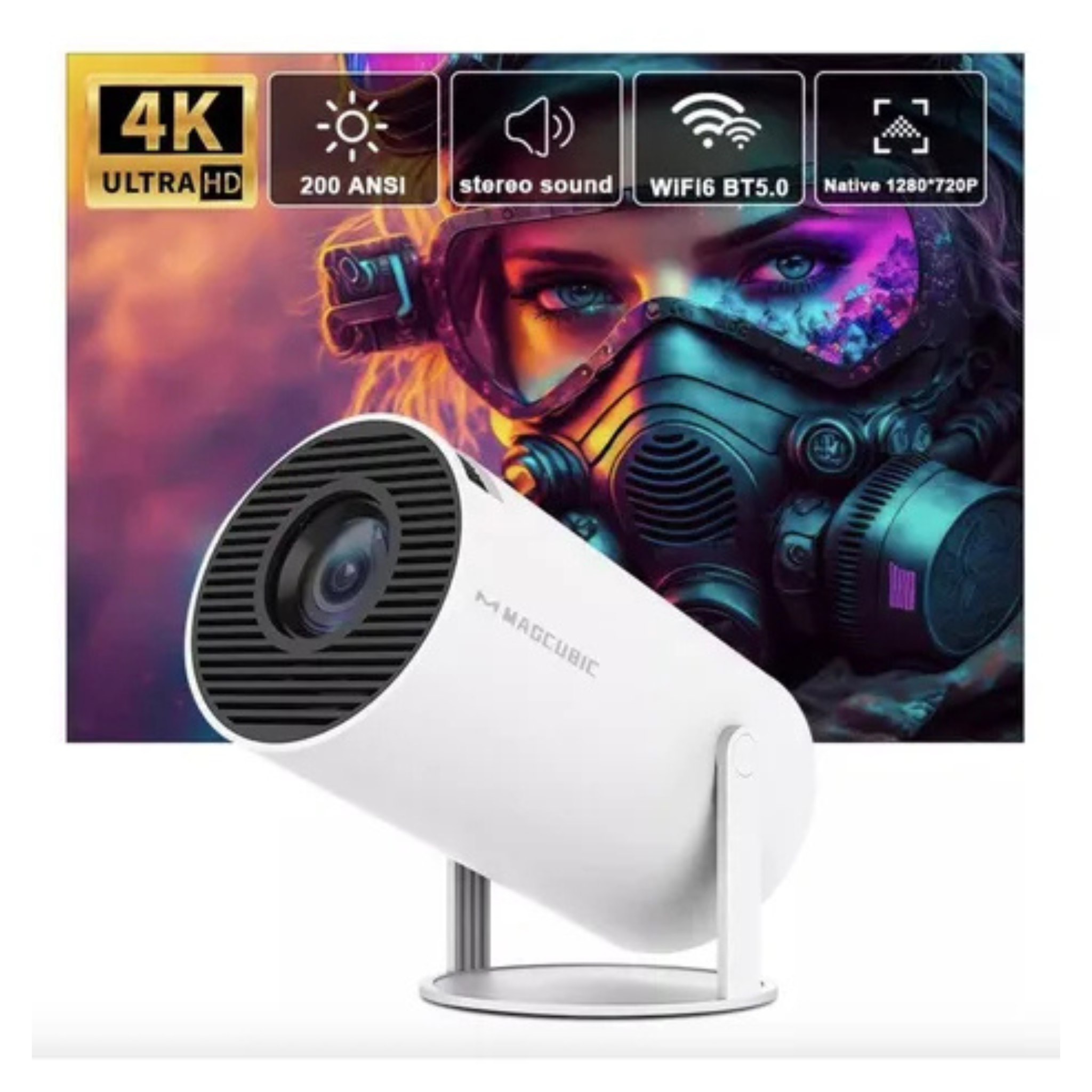 Proyector mini Smart Projector Led Full HD projetor portatil Smart Led Full HD 200Ansi