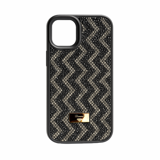 Funda Para Iphone Diamond Case con Brillos color Negro
