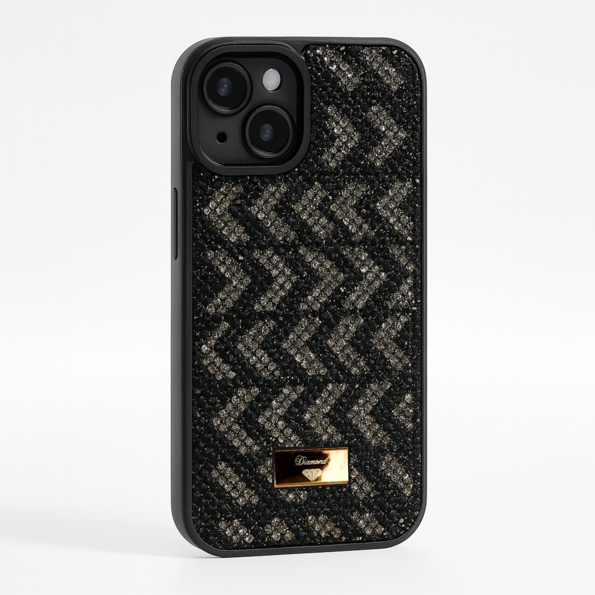 Funda Para Iphone Diamond Case con Brillos color Negro