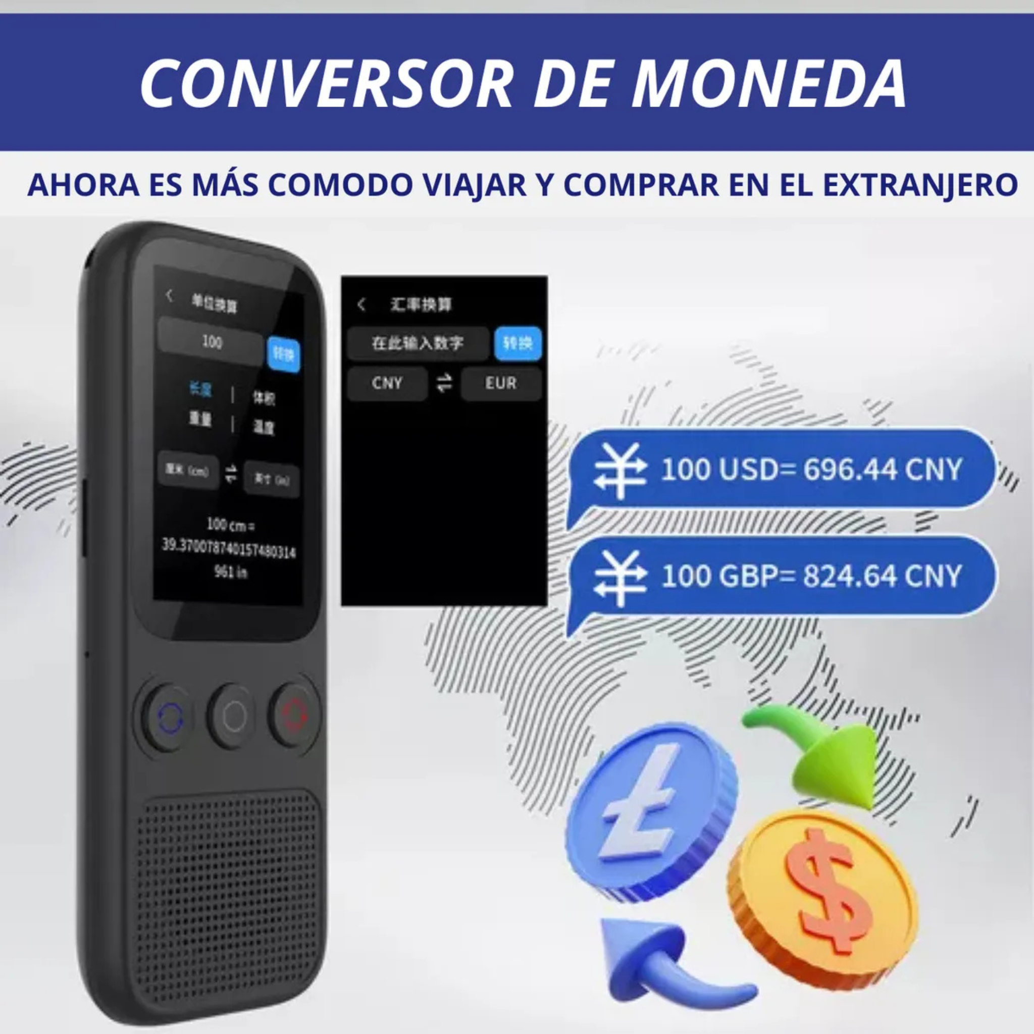 Traductor De Voz Portátil Incluye 138 Idiomas Con IA