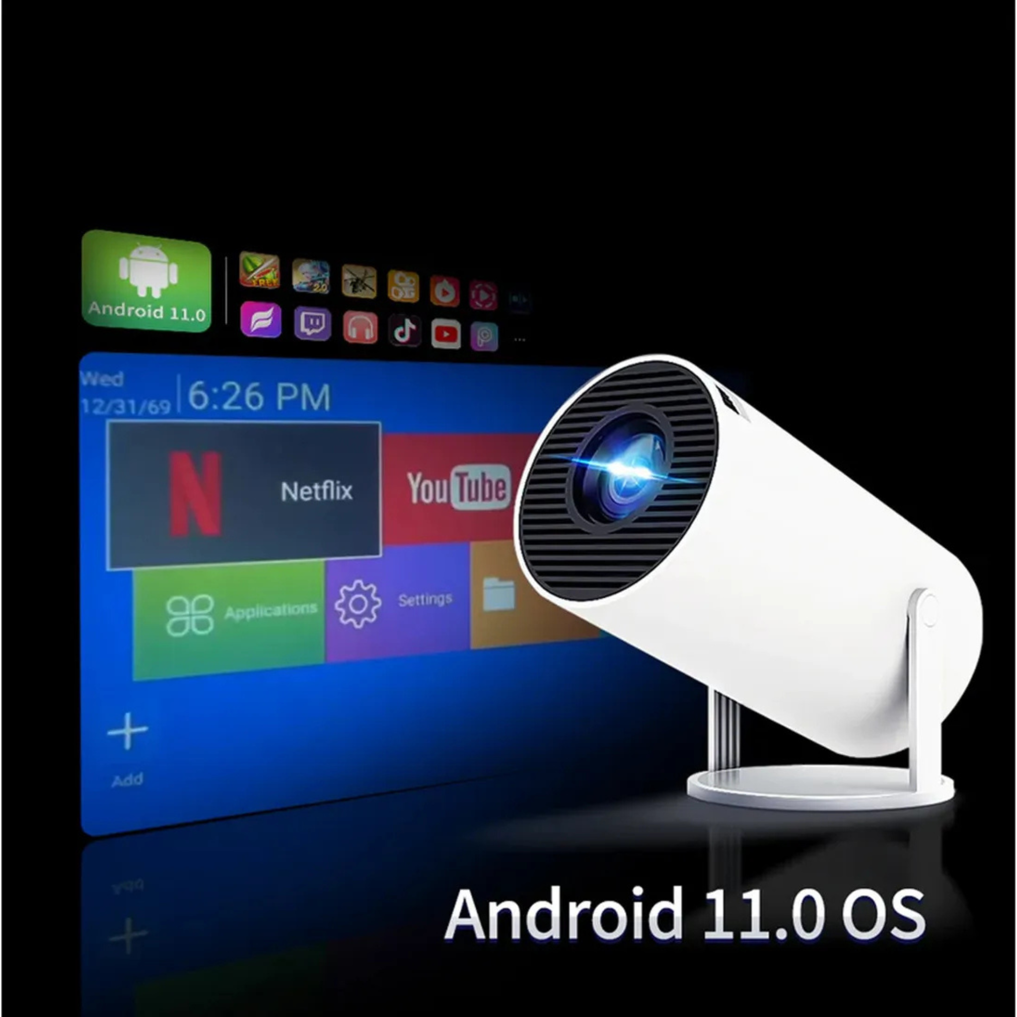 Proyector mini Smart Projector Led Full HD projetor portatil Smart Led Full HD 200Ansi