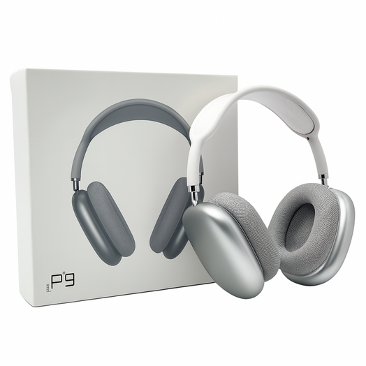 Audífonos Inalámbricos Bluetooth P9 Plus Premium Color Blanco/Gris