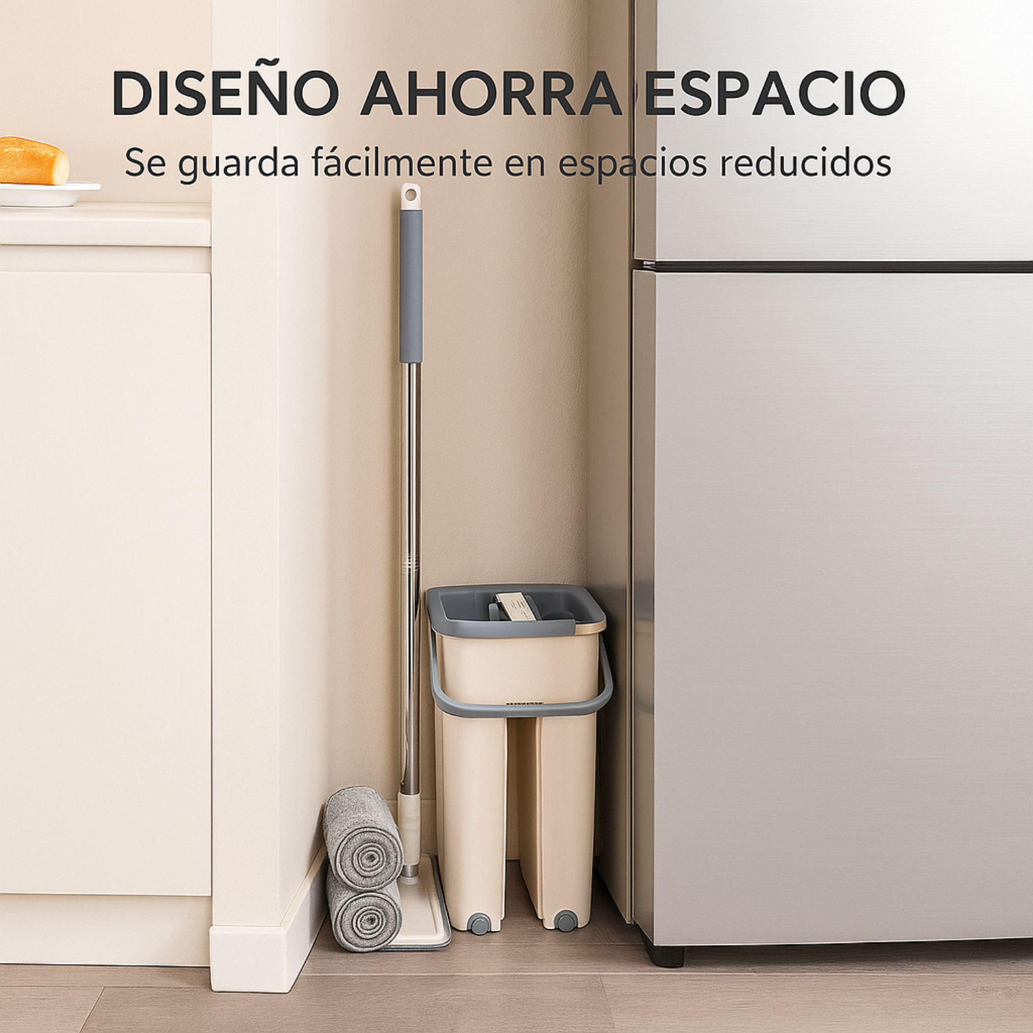 Mopa Trapeador Limpia Pisos con Balde Doble