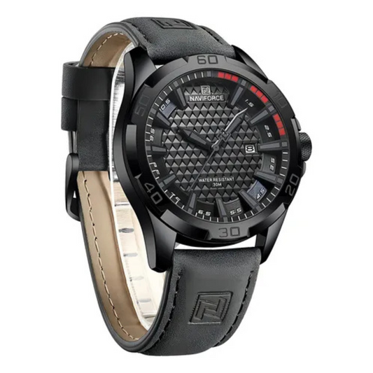 Reloj Naviforce Original de Cuero 8023 color Negro