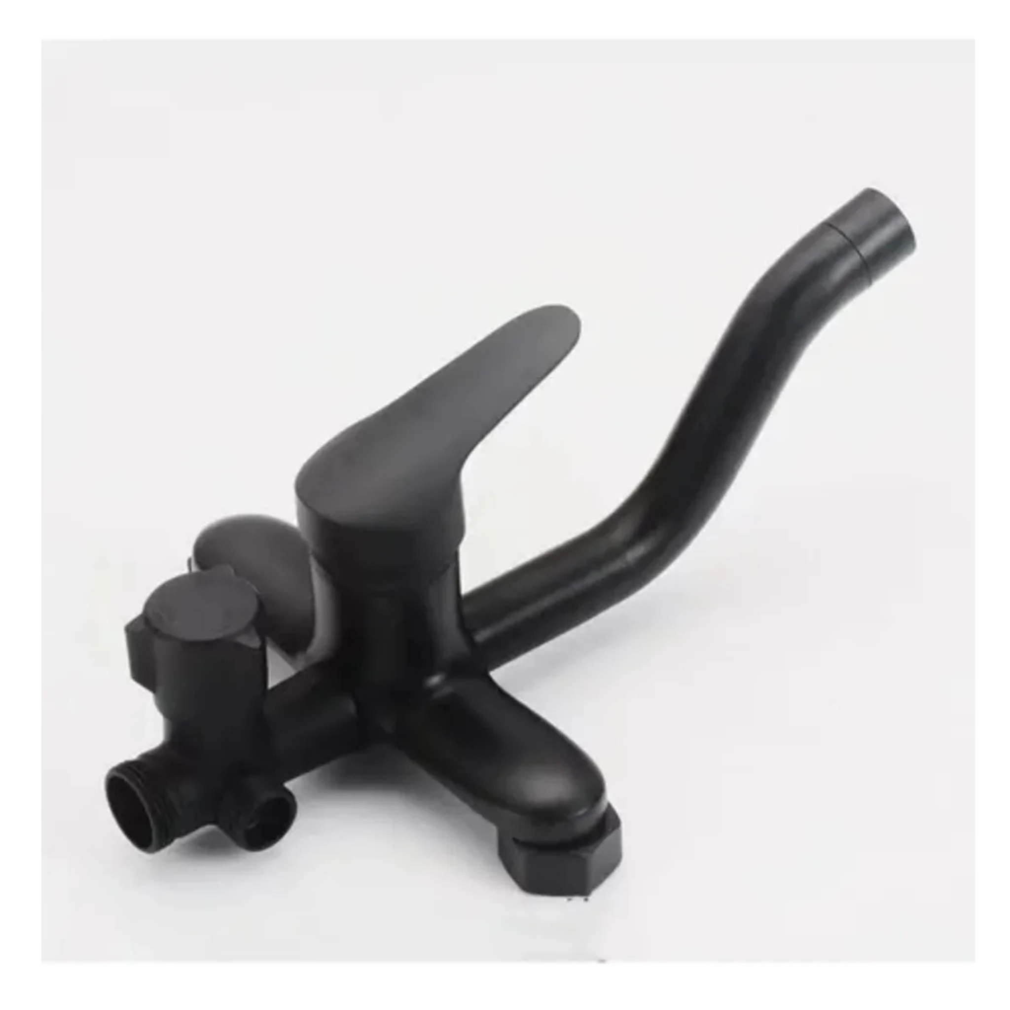 Barral Ducha Columna Negro Acero Inox 3 En 1 Con Monomando
