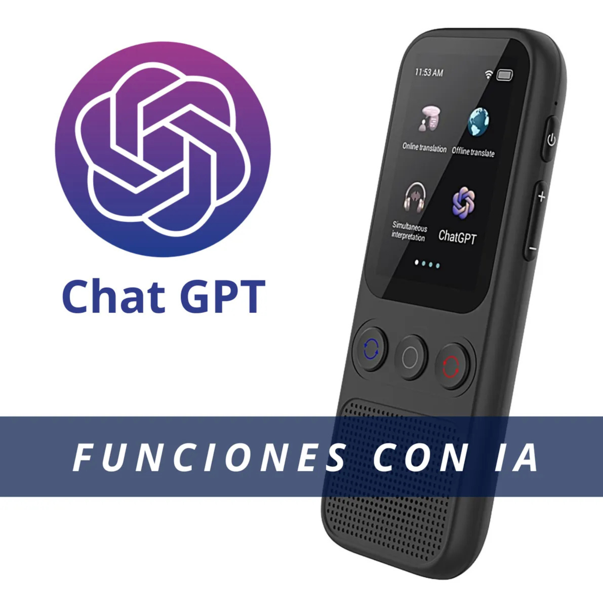 Traductor De Voz Portátil Incluye 138 Idiomas Con IA