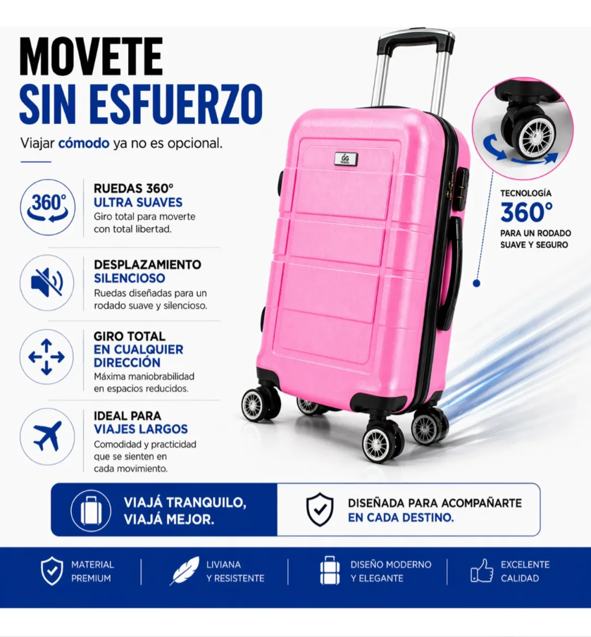 VALIJA CARRY-ON 20” CON USB Y TSA