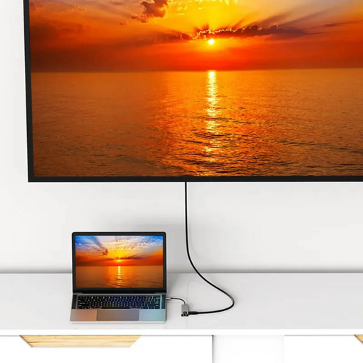 Adaptador Hub Usb-c 8 En 1 Hdmi Ethernet Lector De Memorias Plateado