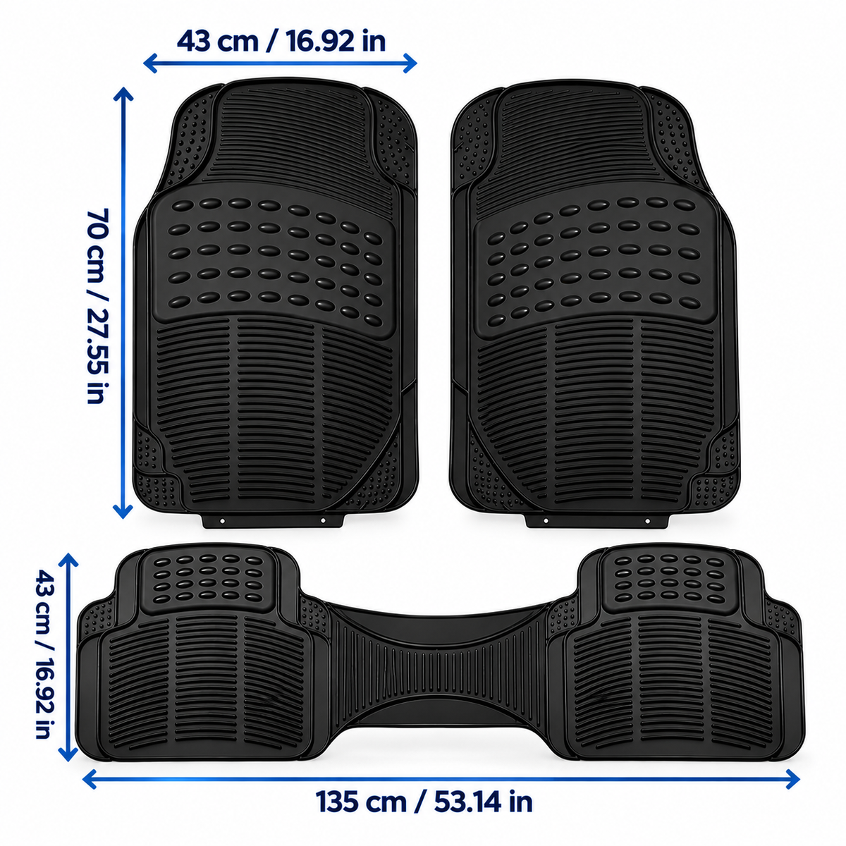 Alfombras Para Auto/Camioneta Anti desliz Universal