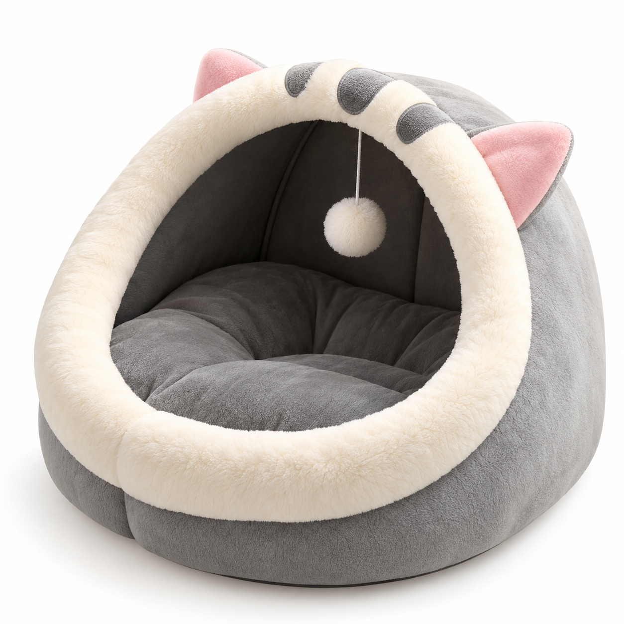 Cama Cueva para Gatos con Juguete Colgante | Varios Modelos