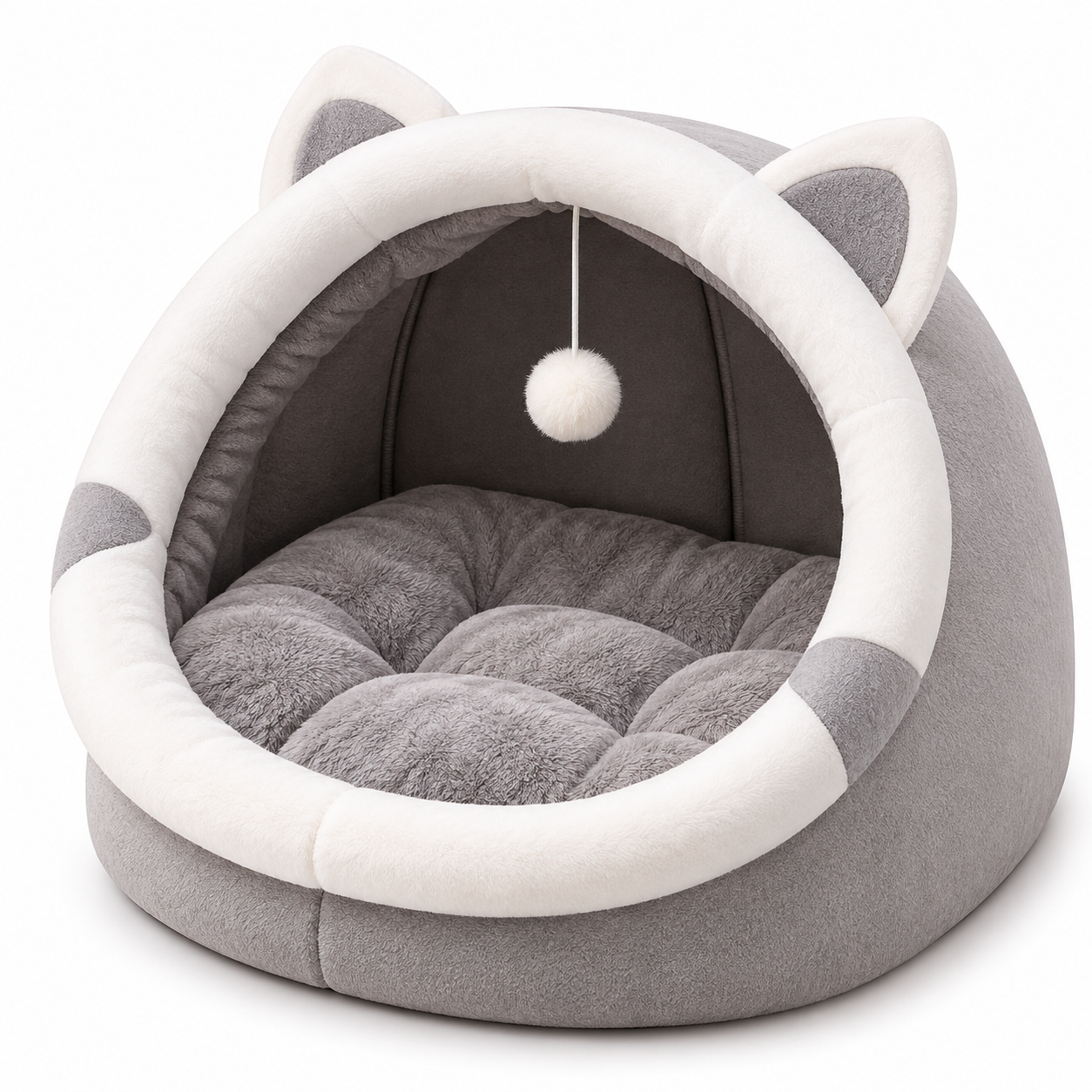 Cama Cueva para Gatos con Juguete Colgante | Varios Modelos