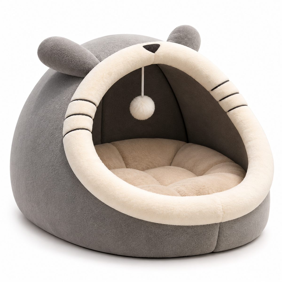 Cama Cueva para Gatos con Juguete Colgante | Varios Modelos