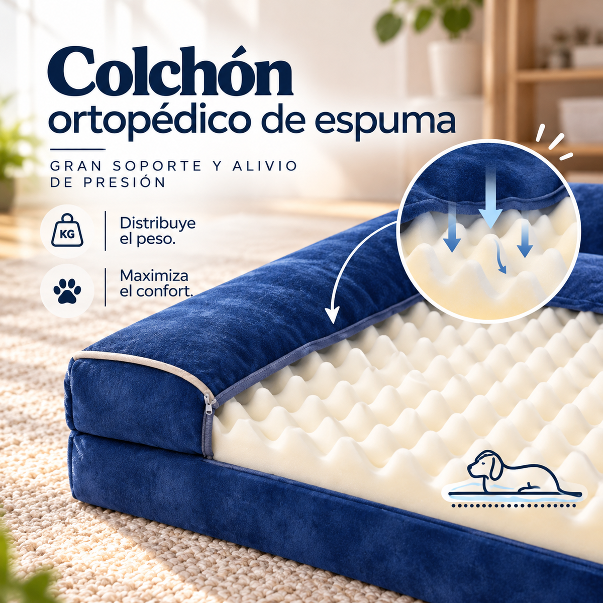 Cama Sofá Ortopédica para Perros | Máximo Confort y Descanso