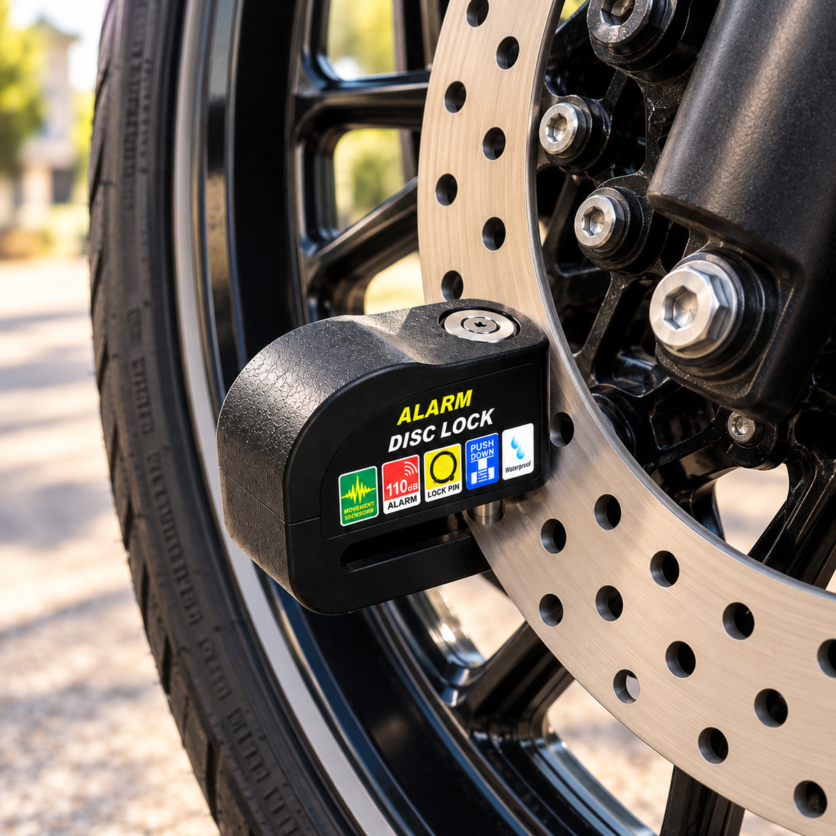 Candado con Alarma para Moto y Bicicleta